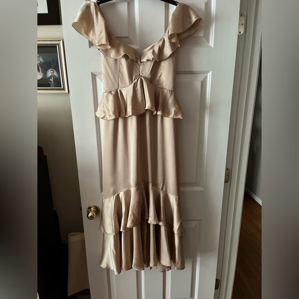 Show Me Your Mumu Champagne Luxe Satin Reese Dress